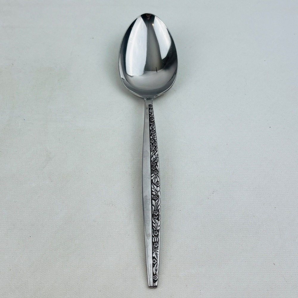 Bouquet by Coventry Serving Spoon JH Stainless Japan Floral Flatware